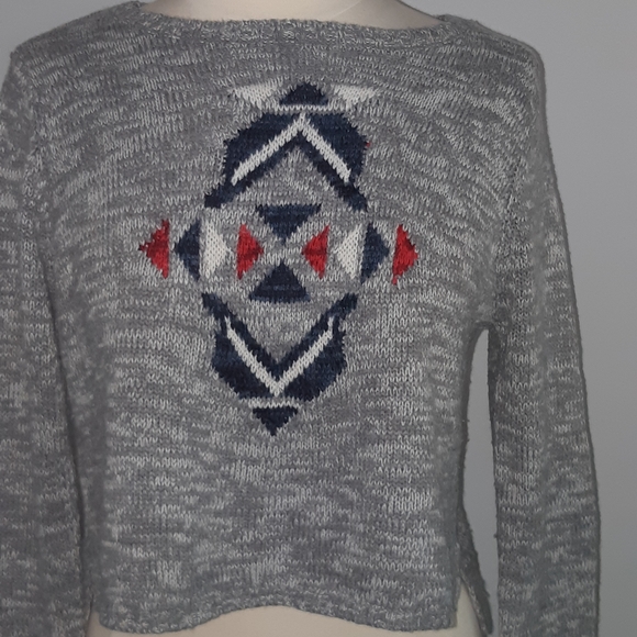Bluecrush women's Cropped long sleeve sweater Size L - Picture 4 of 16